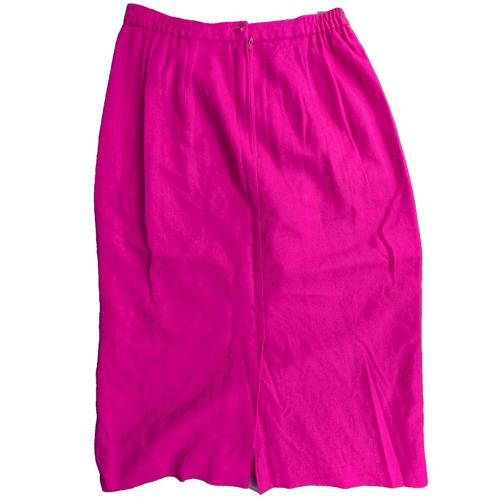 Weathervane 100% Wool Barbie Pink Skirt Lined Midi High Rise Pencil Small